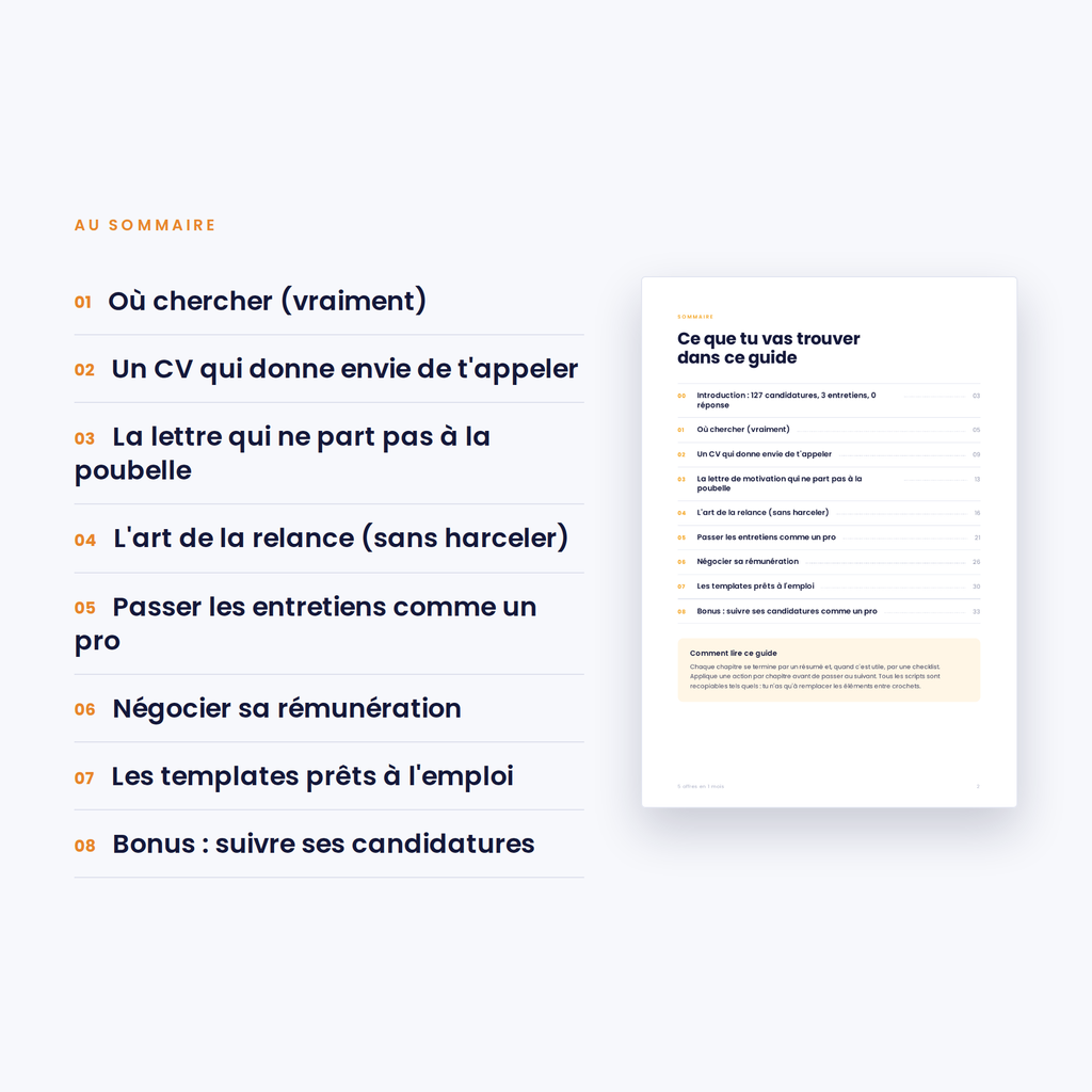 5 offres en 1 mois – Guide PDF stage & alternance