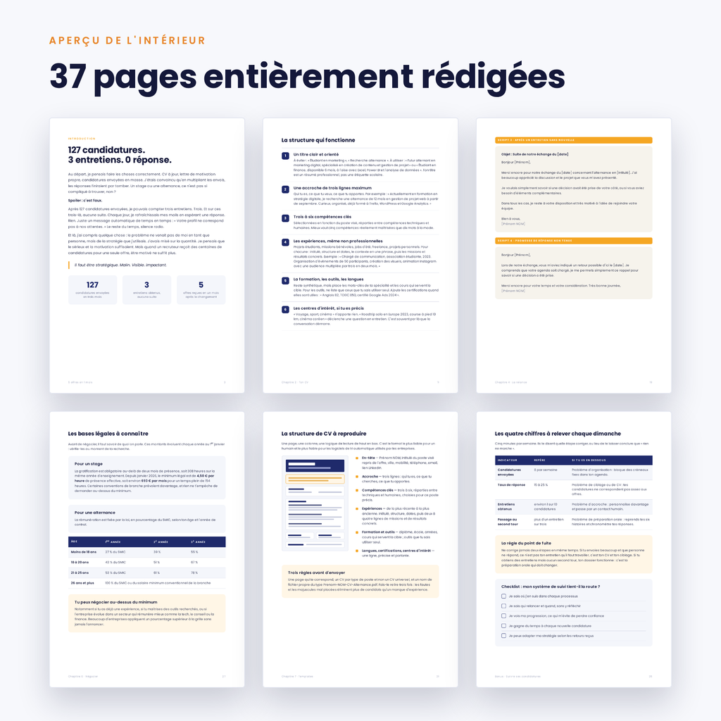 5 offres en 1 mois – Guide PDF stage & alternance