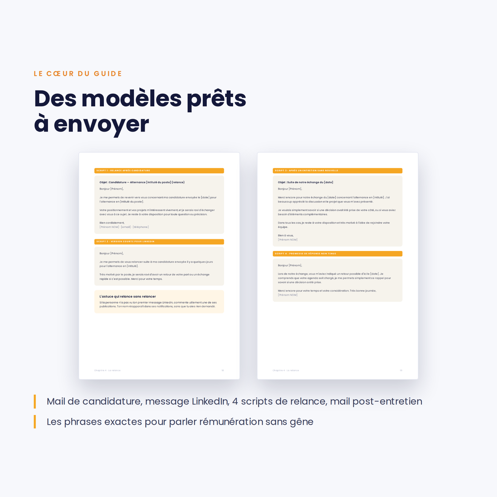 5 offres en 1 mois – Guide PDF stage & alternance