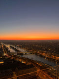 Paris au coucher du soleil depuis la tour Eiffel