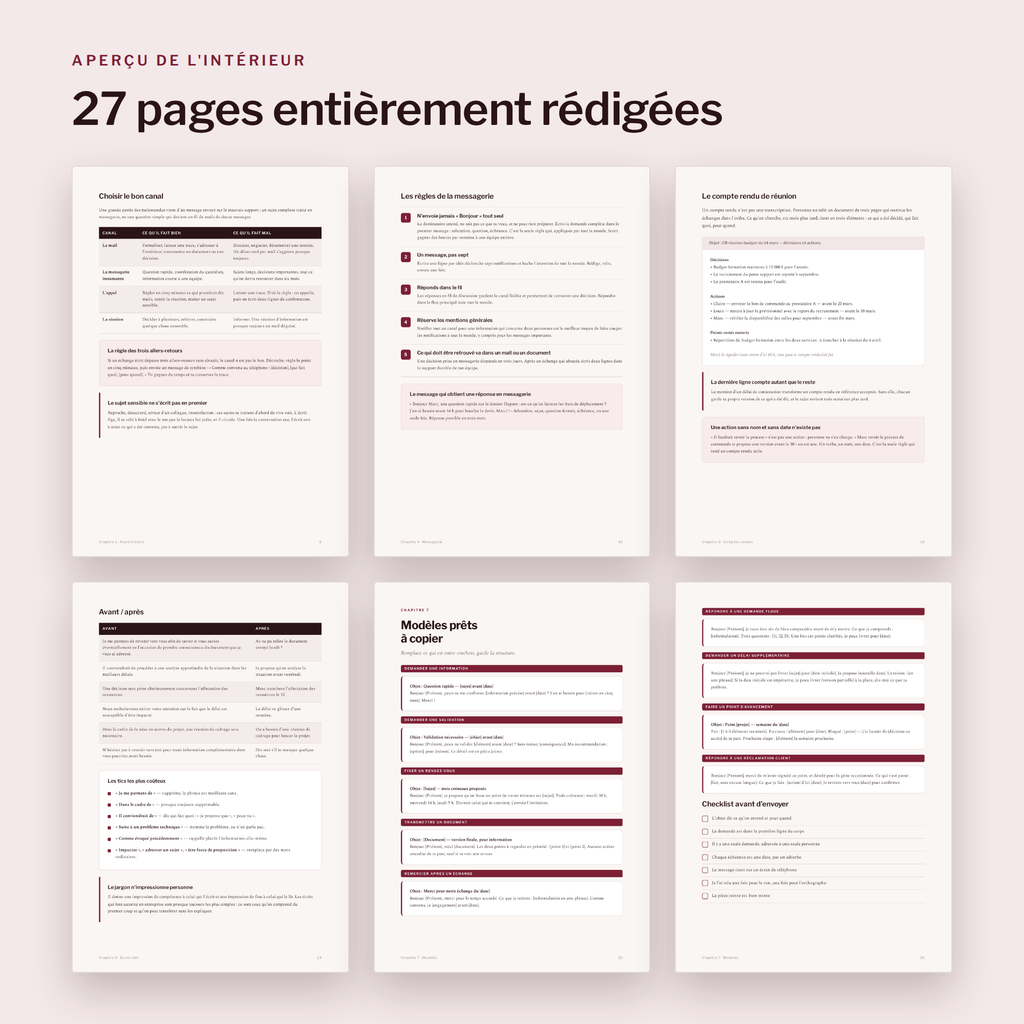 Écrire au Travail