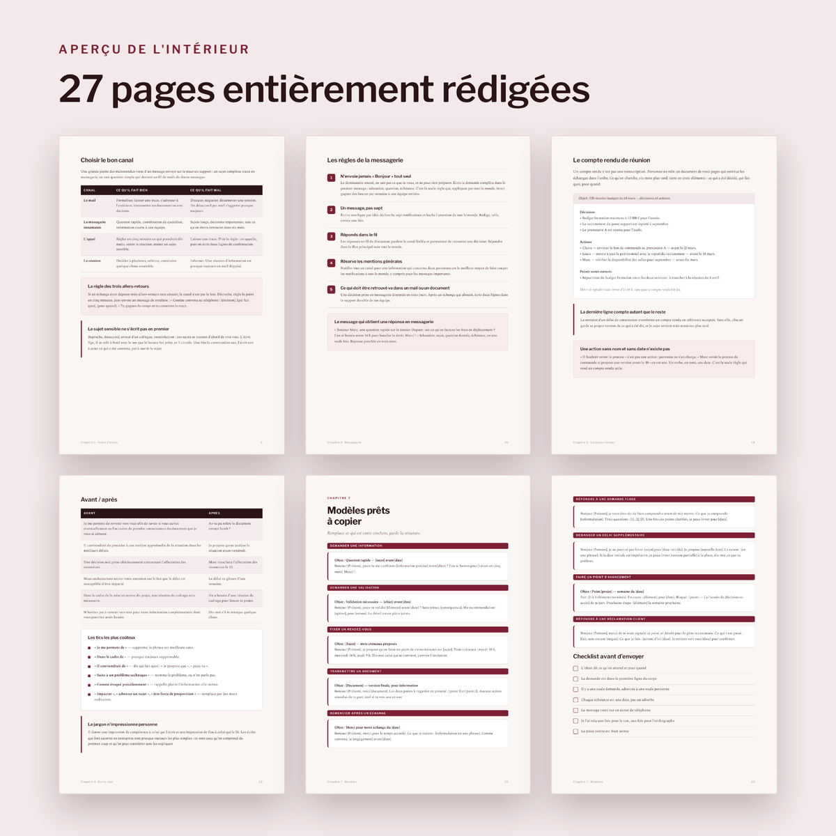 Écrire au Travail