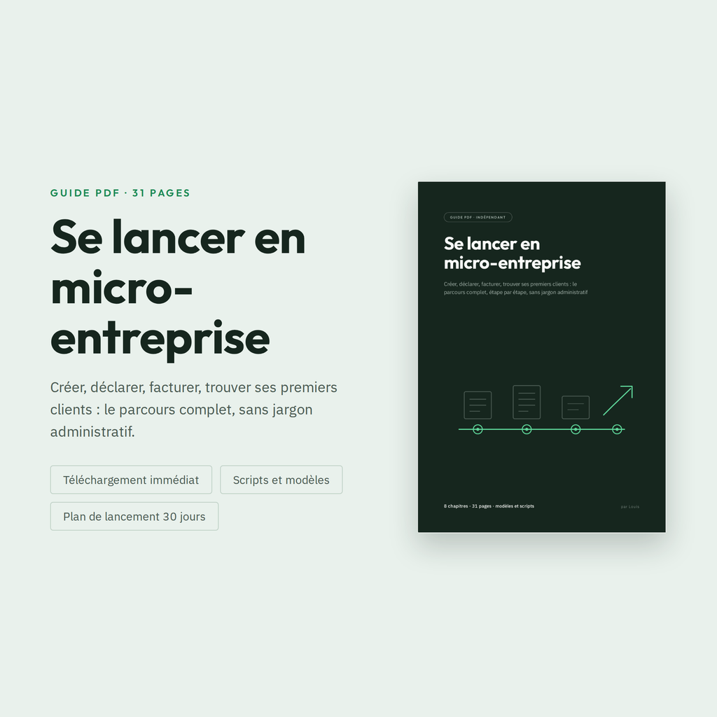 Se lancer en micro-entreprise — Guide PDF