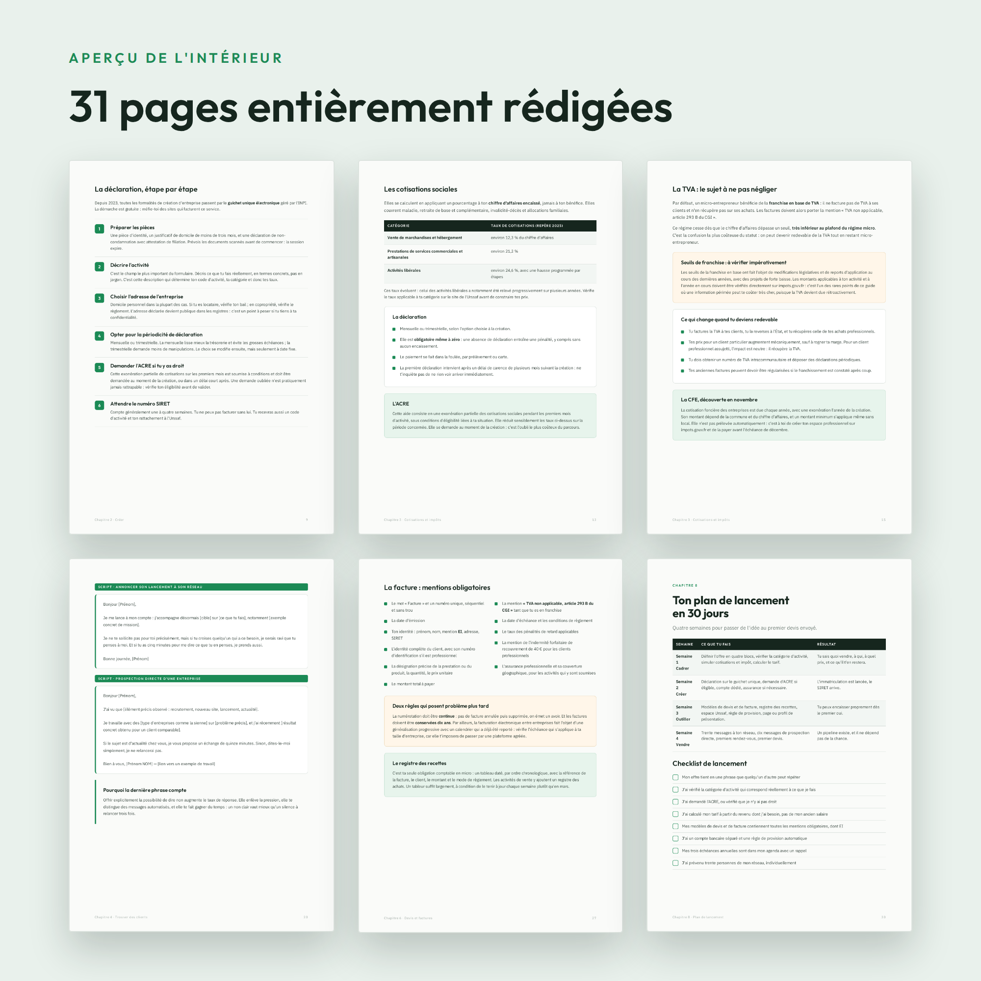 Se lancer en micro-entreprise — Guide PDF