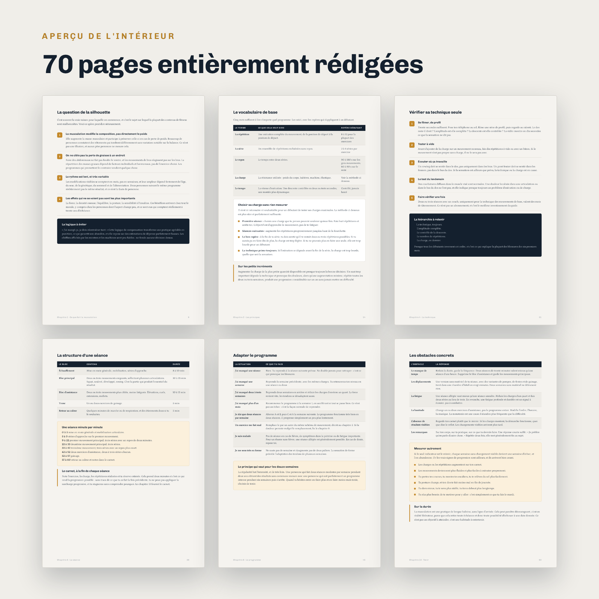 Chapitre prévention des blessures et carnets de suivi