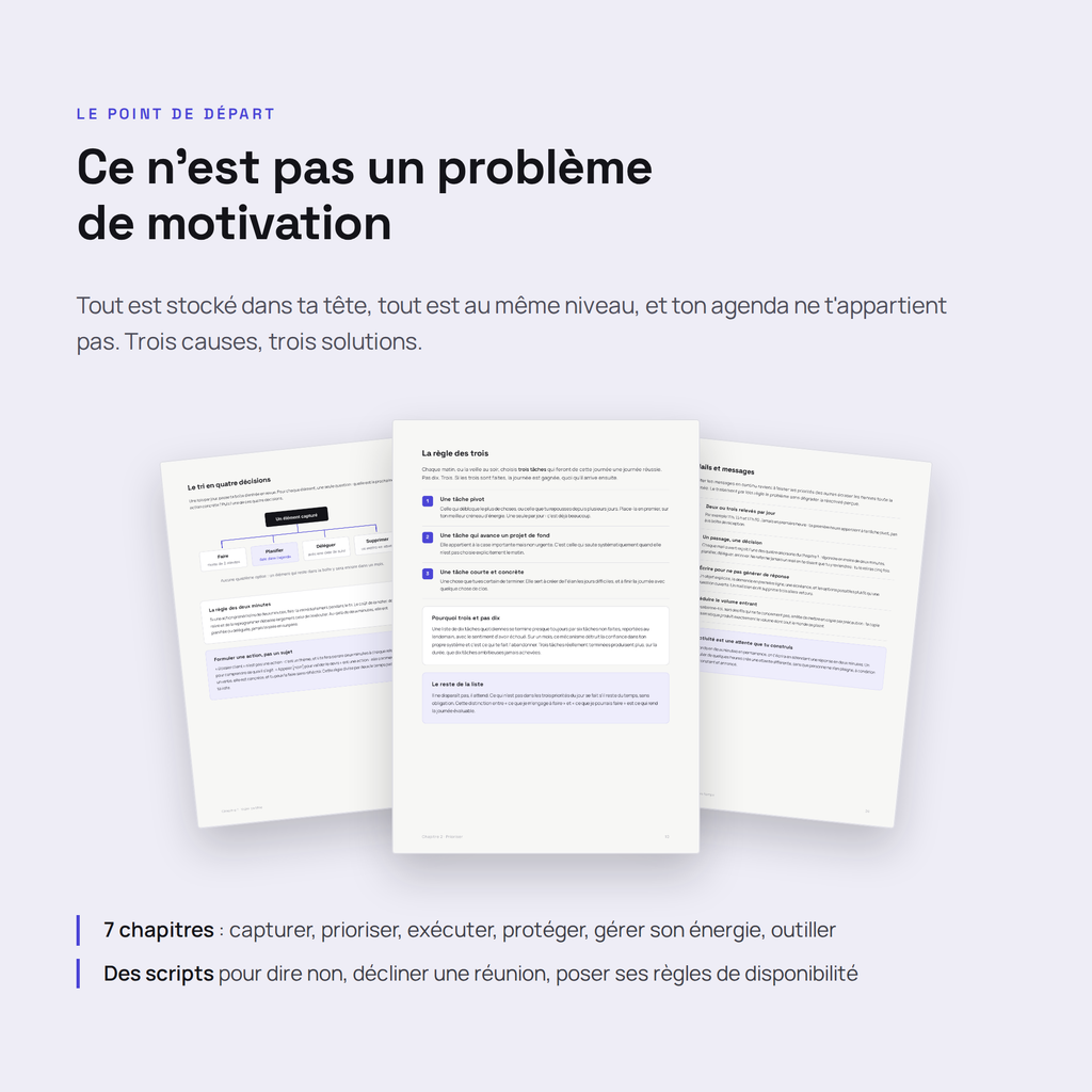 S'organiser vraiment — Guide PDF