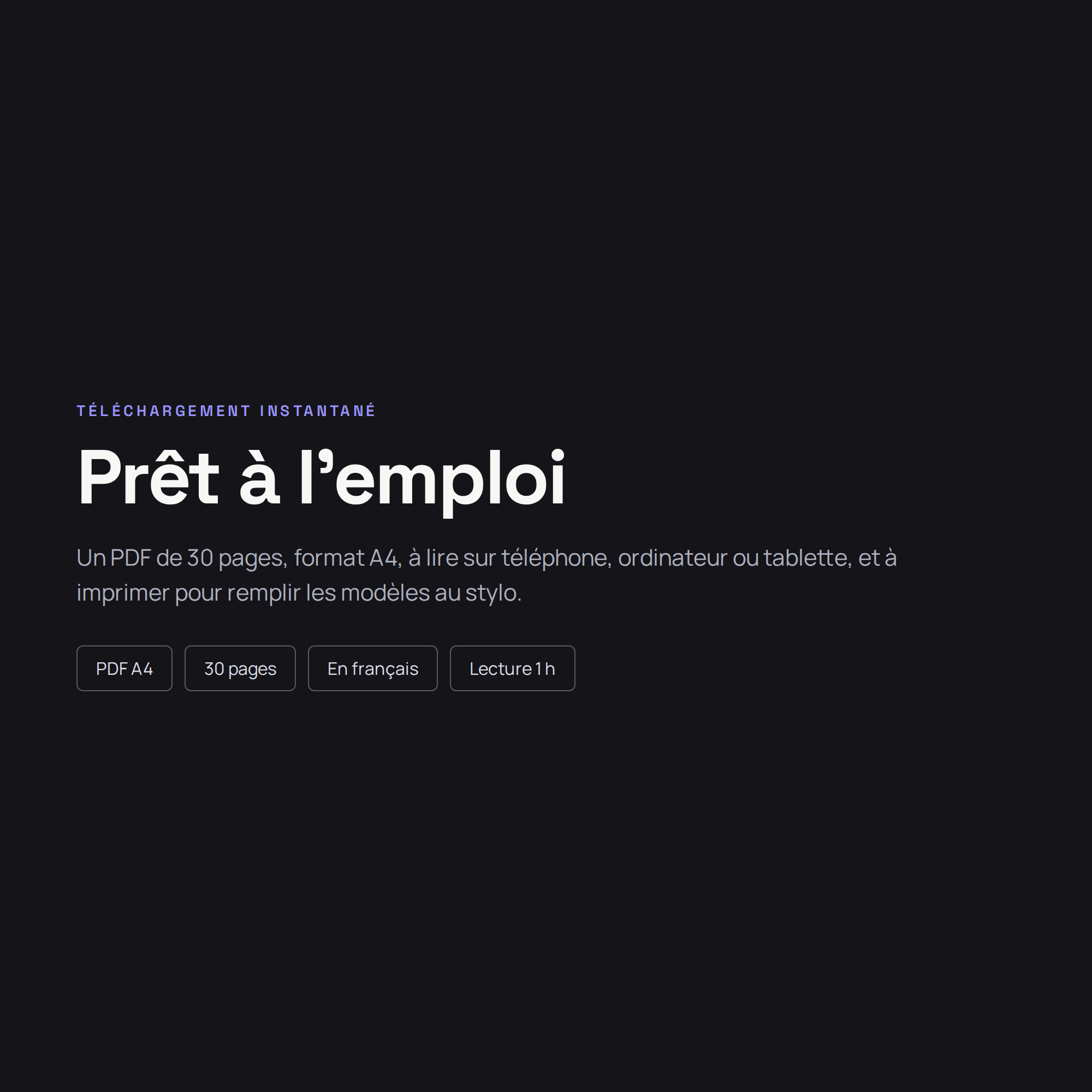 S'organiser vraiment — Guide PDF