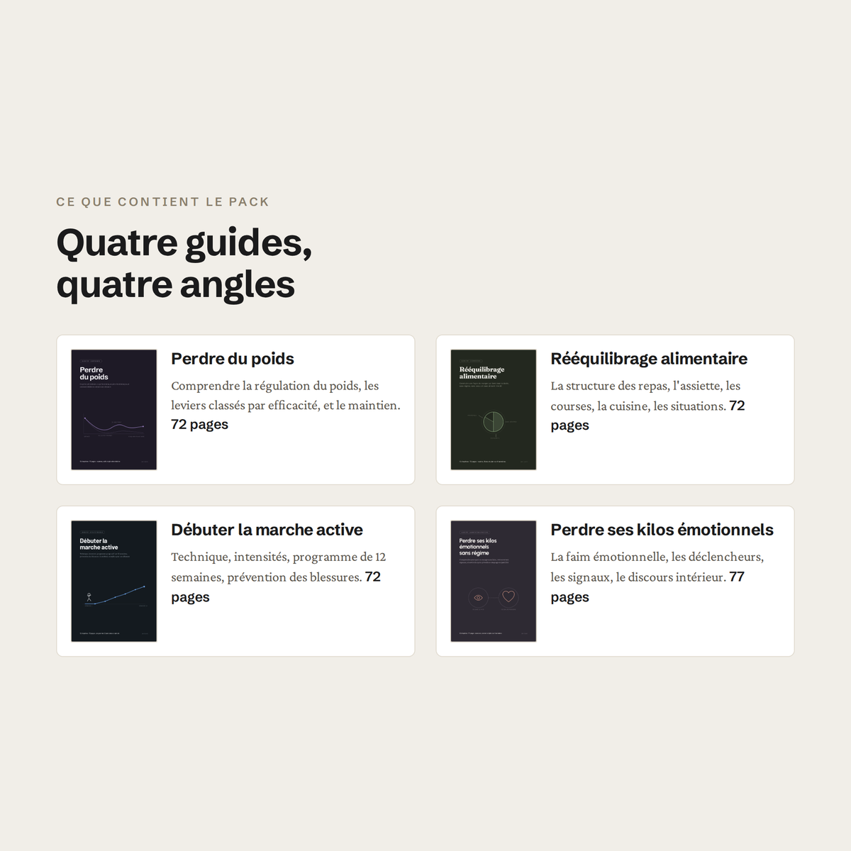PACK SANTÉ – 4 guides pour enfin perdre du poids durablement